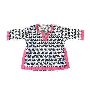 Pottery Barn Kids Whale Print Swim Coverup Size 3-6M